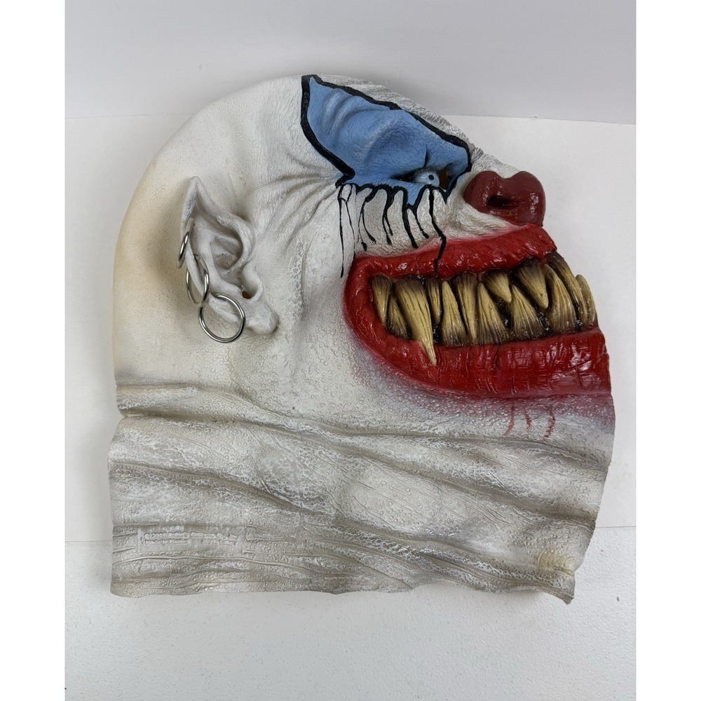 Psycho Murder Clown Latex Mask Adult One Size Halloween Costume Rubies 2010 - Picture 8 of 11